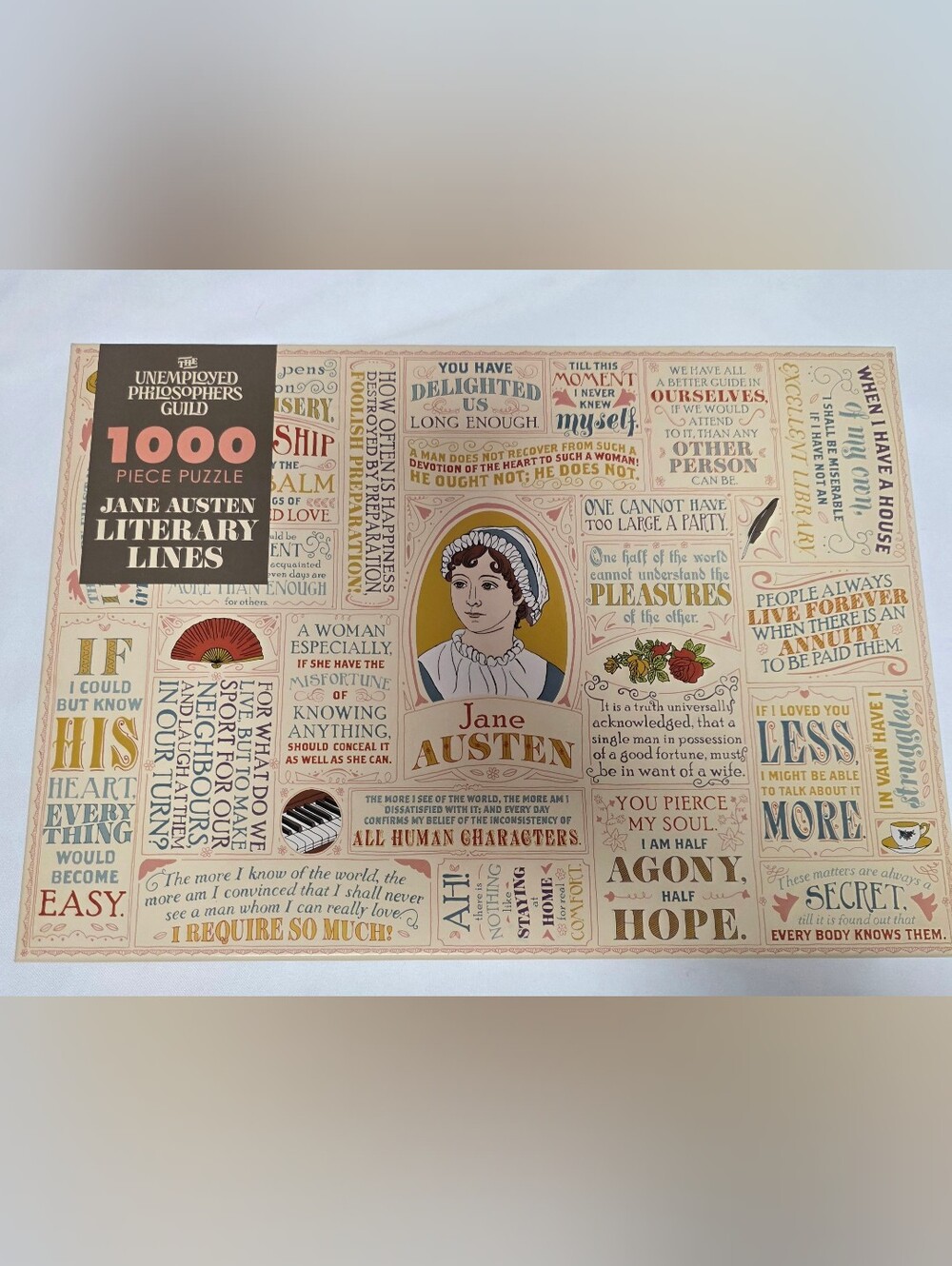 Jane Austen Literary Lines 1000 Piece Puzzle Unemployed Philosophers Guild